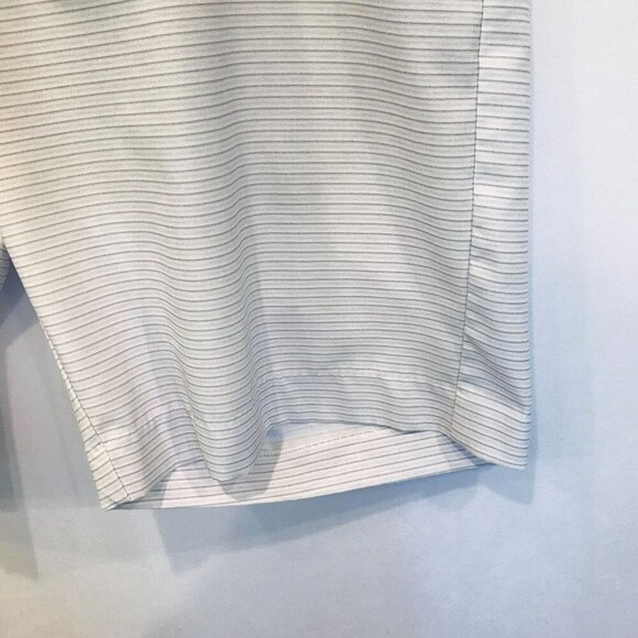 Ben Hogan Men's Flat Front Striped Bermuda Golf Shorts Sz 40 in Gray White - Picture 5 of 9